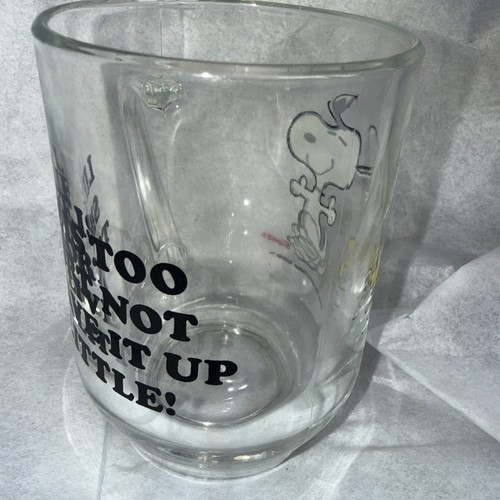 Snoopy penauts glass mug - snoopy,
