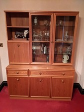 Solid Wood Sideboard With Drinks Cabinet And Integrated Lighting