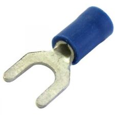 Pre-Insulated Crimp Terminals - Blue Spade/Fork Narrow to fit 3.5mm Stud