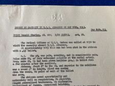 HMS CADMUS  MEDIC report HMS ALBACORE   1943  PRICE, Ronald C, KIA