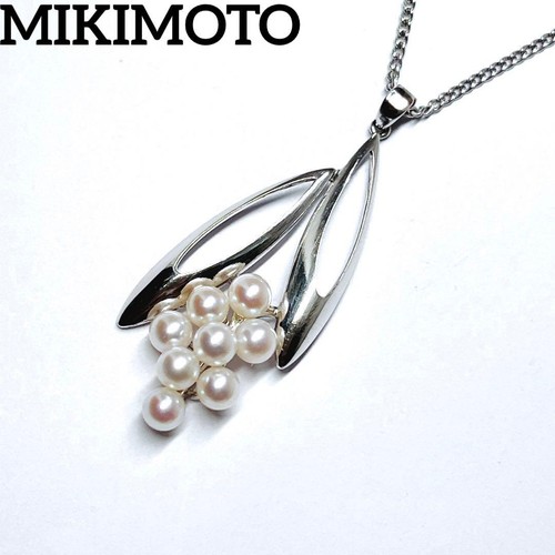 Mikimoto pearl necklace - necklace, leaf