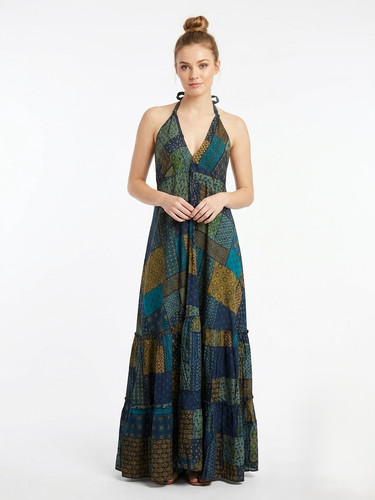 Handmade cotton patchwork maxi - handmade,