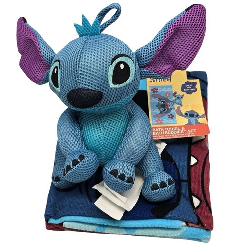 Disney stitch bath towel set - disney,