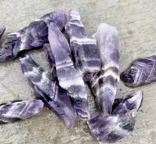 Raw chevron amethyst rough - chevron,