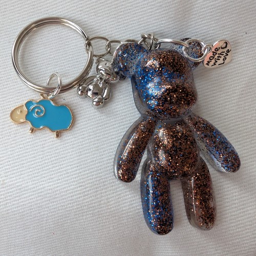 Teddy bear keyring bag - keyring,