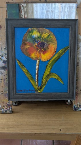 Abstract flower painting oil - flower,