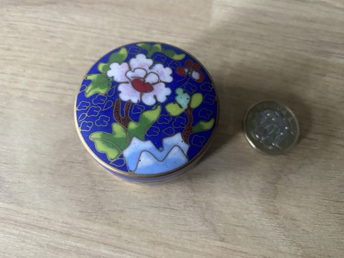 Cloisonné enamel trinket box - enamel,