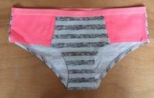La Senza size 8 Grey  contrast panelled hipster knickers panties briefs  Pink