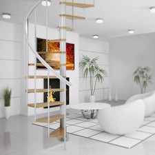 Spiral Staircase Calgary White, Spacesaving Stair Solution From DOLLE