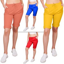 Women 3/4 Italian Plain Shorts