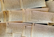 Medieval vellum manuscript - vellum,
