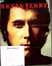 BRYAN FERRY 1988/89 tour PROGRAMME INCLUDING TICKET VG CONDITION