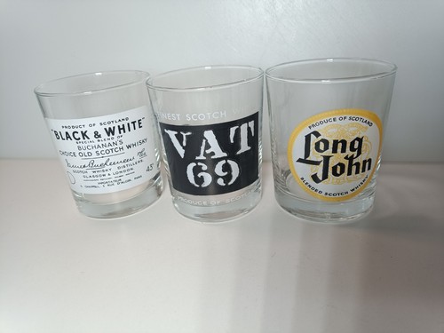 Branded whisky glasses - branded, black