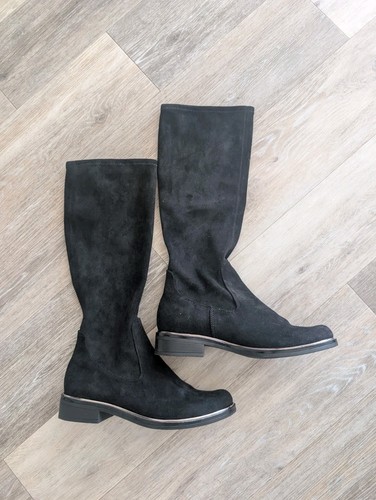 Caprice black stretch suede - stretch,
