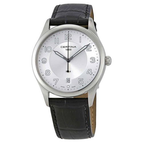 Certina silver dial black - ds-4,