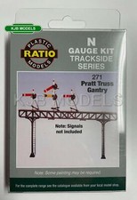 BNIB N Gauge Ratio 271 Pratt Truss Gantry Kit (Signals NOT Included) 