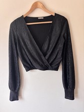 Zara Sparkly Wrap Affect Crop