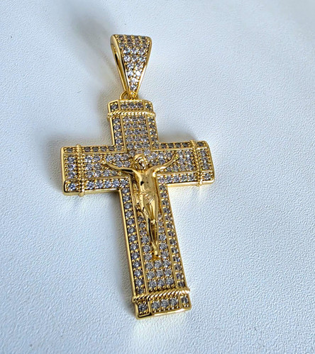 Gold plated jesus - gold, crucifix