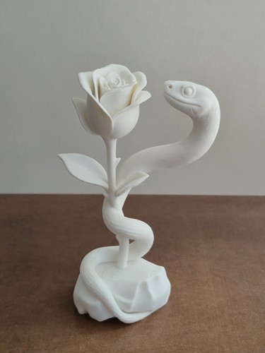 Snake rose sculpture - &,
