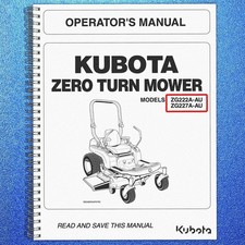 KUBOTA ZG222A-AU ZG227A-AU