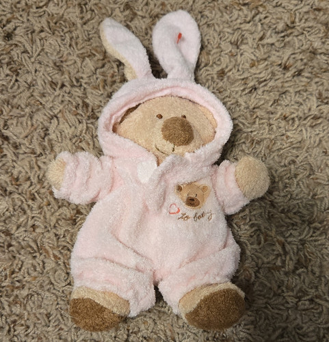 Pink teddy bear plush bunny - teddy,