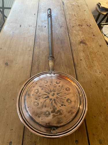 Vintage brass and copper bed