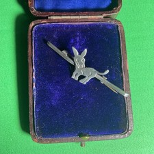 Vintage silver donkey brooch - silver,
