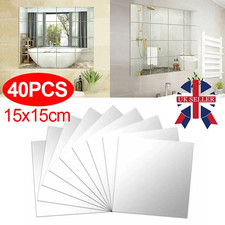 40X Glass Mirror Tiles Wall