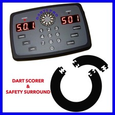Dart Scorer Darts Pro Darts Electronic Scoreboard & Dartboard Safety Surround
