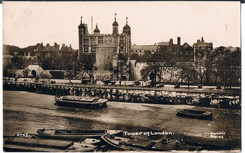 Early postcard tower of - early, rp