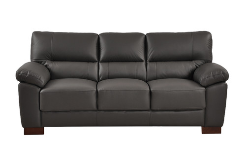 Genuine leather sofa set - sofa, black