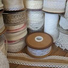LACE HESSIAN RIBBON Vintage