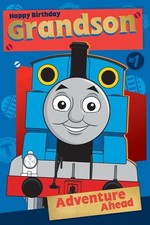 Thomas The Tank Engine Birthday Card For Grandson, Official Product