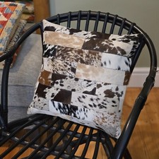 Handmade Cowhide Cushion Cover