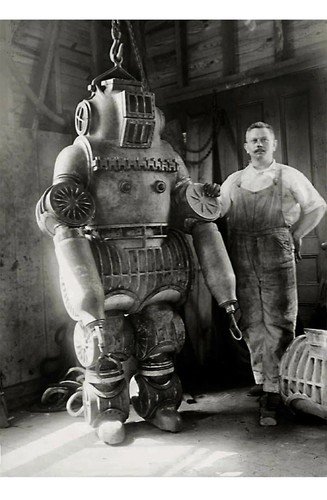 Antique photo diving suit - diving, 1911
