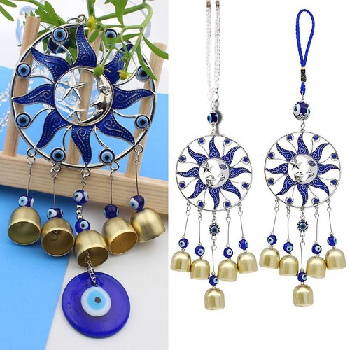 Lucky charm blue wind chimes - lucky,