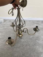 Homebase brass style 3 arm candle chandelier light fitting
