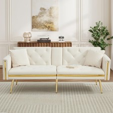 Velvet Sofa Bed 174cm w/