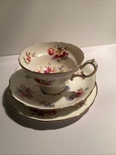 Vintage Bone China Trio Hammersley & Co Of Longton Beautiful Floral Design