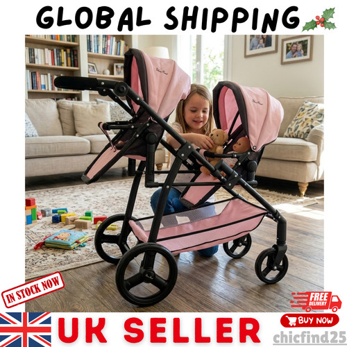 Silver cross twin doll pram - silver,