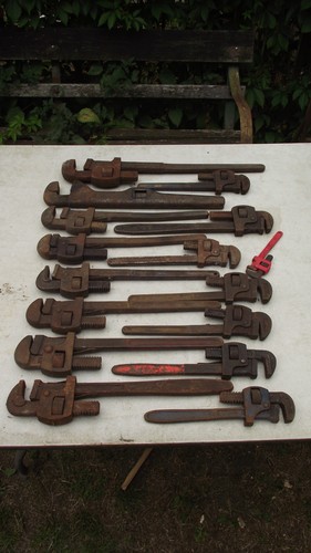 Stilsons pipe wrench job lot - stilsons,