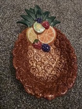 Vintage Fitz & Floyd Fruit Tango Pineapple Serving Dish Bowl 1994