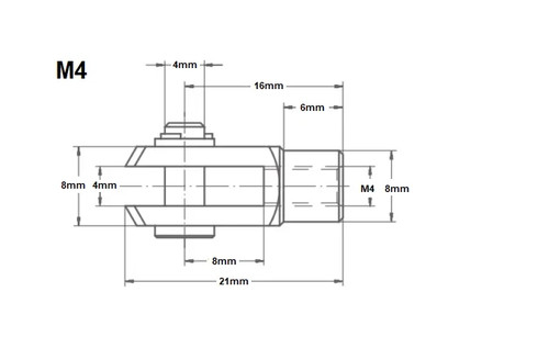 Clevis yoke fork end joint - clevis,