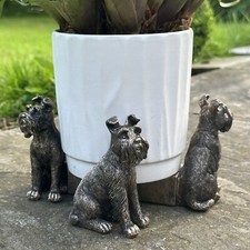 Schnauzer Pot Stands set of 3 plant flower pot patio decorations Dog lover gift