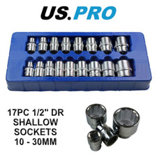 US PRO 17pc 1/2 dr Shallow
