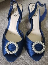 Debut Blue Satin Sandals