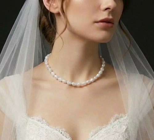 Baroque genuine pearl necklace - baroque,