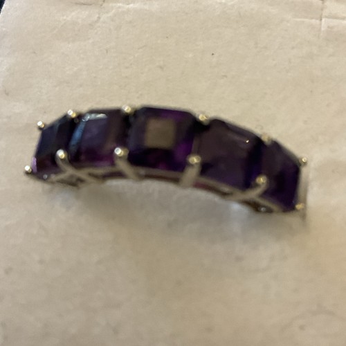 Antique silver amethyst five - antique,