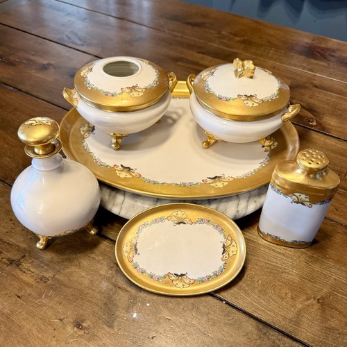 9pc vtg antique - limoges, france