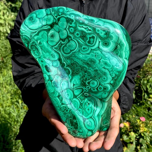 4lb natural glossy malachite - 7.4lb,